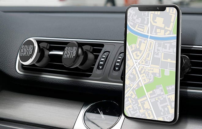Don’t have a fancy infotainment system in your car? With the Aduro Solid Grip Mag Clip you can securely mount your phone to your vehicle’s air vent to (safely) glance at maps.