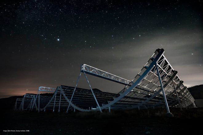 The CHIME telescope in British Columbia will help detect future fast radio bursts.