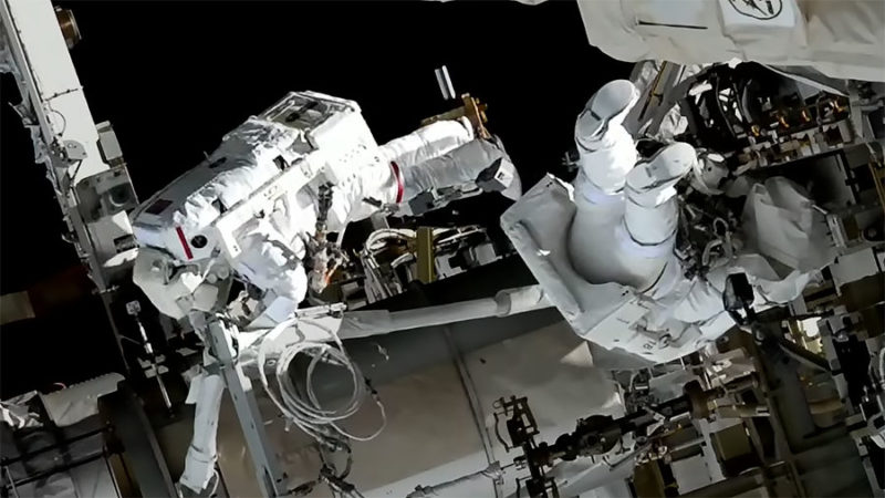 Astronauts complete spacewalk to prep for new ISS solar arrays … – Spaceflight Now