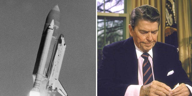 On this day in history, Jan. 28, 1986, the Challenger spacecraft exploded — killing all seven passengers aboard. That evening, President Reagan addressed the nation from the Oval Office about the tragedy.  